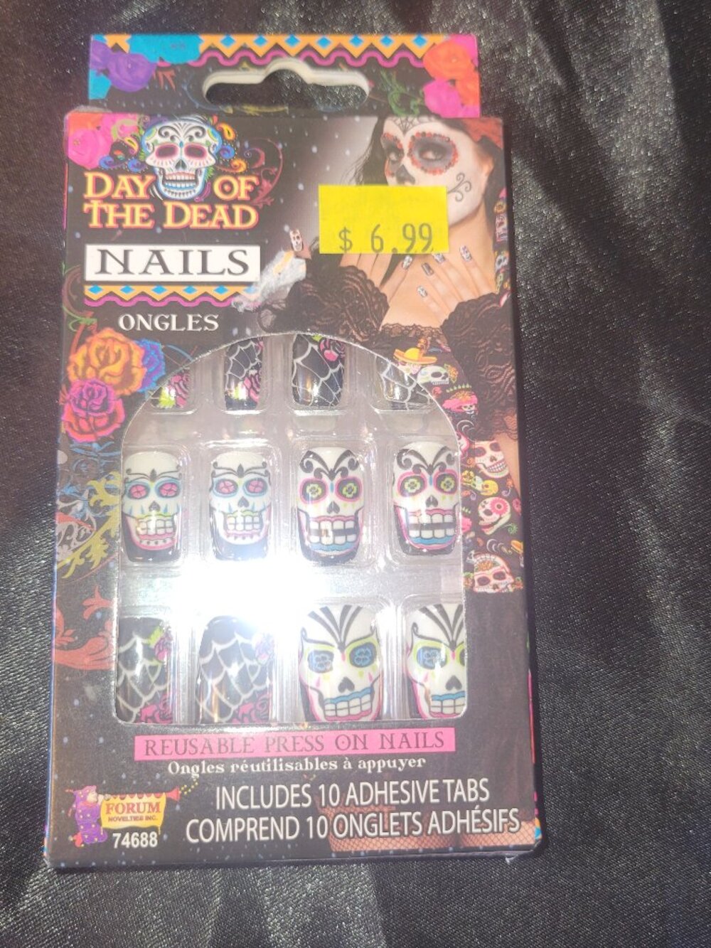 Day of the Dead halloween press on nails
